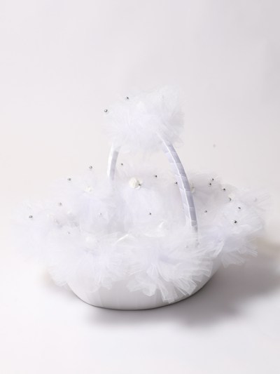 Panier à fleur - blanc 
