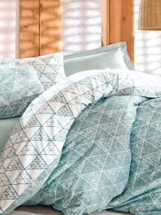 Ensemble de housse de couette 2 personne Cotton Box Semelle minimale Menthe