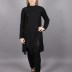 Chemise mi-long à paillette Puane - noir