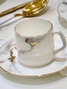 BRICARD DRANCY SET DE TASSES À CAFÉ ET THÉ blanc 12 pièces - grand 