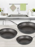 Ensemble de 3 poêles granit Michelino 