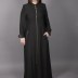 Abaya Doque noir à perle 