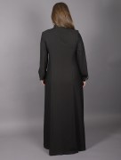 Abaya Doque noir à perle 