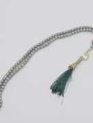 Tasbih à perles 99 pièces - gris/kaki