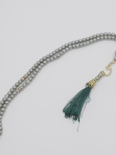 Tasbih à perles 99 pièces - gris/kaki