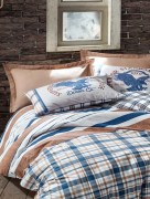 Ensemble de housse de couette 2 personnes Masculine Danilo marron
