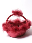 Panier à fleur - bordeaux 