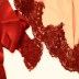 Ensemble d'accessoires de mariée au henné bordeaux (ensemble de ceinture de voile floral au laser et de gants de henné)