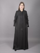Abaya noir  à motif  Doque 