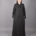 Abaya noir  à motif  Doque 