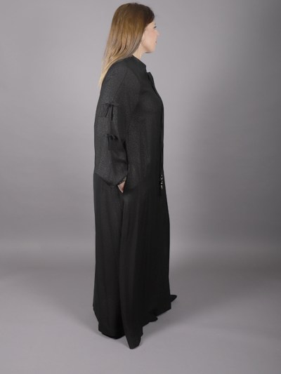 Abaya noir  à motif  Doque 