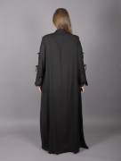 Abaya noir  à motif  Doque 