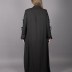 Abaya noir  à motif  Doque 