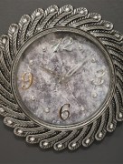 Horloge Effet Marbre avec strass transparent 43cm 
