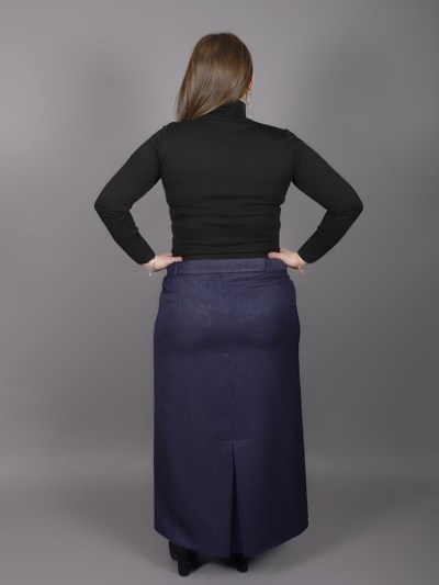 Jupe simple Uzunlar - jean bleu foncé