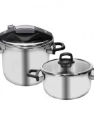 Ensemble d'autocuiseur Karaca Perfect Grey 4 + 6 Litre
