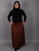 Jupe simple Uzunlar - marron 