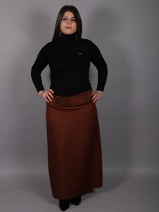 Jupe simple Uzunlar - marron 