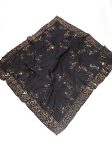Foulard  carré à motif - doré/noir