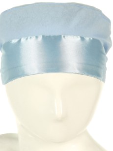 Bonnet satin - bleu clair