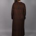 Robe longue à motif Hesna - orange/noir