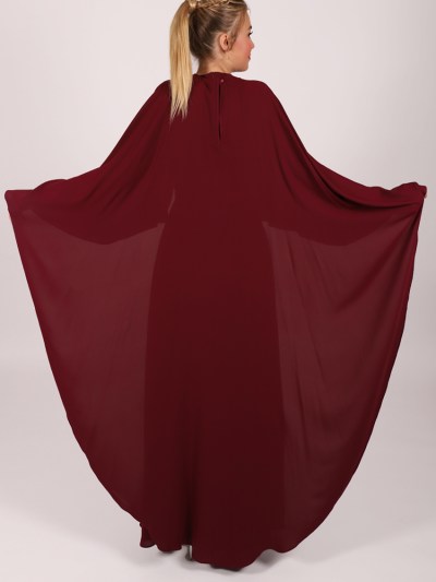Robe longue cape Garize - violet