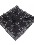 Foulard  carré à motif - gris/noir