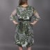 Robe trapèze à motif Ksas - kaki