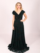 Robe en velours - noir/vert 