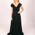 Robe en velours - noir/vert 