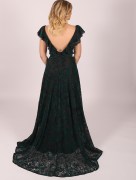 Robe en velours - noir/vert 