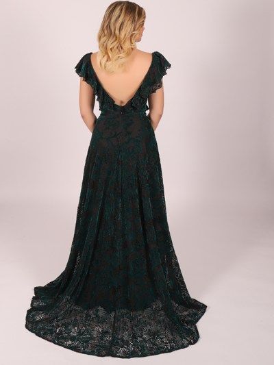 Robe en velours - noir/vert 