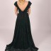 Robe en velours - noir/vert 