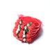 Accessoires de cheveux avec fleur et tulle ( lot de 12 pièces )  rouge/blanc