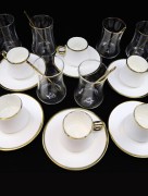 Service de thé et café 24 pièces blanc/doré