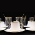 Service de thé et café 24 pièces blanc/doré