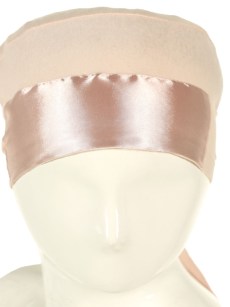 Bonnet satin - rose pâle