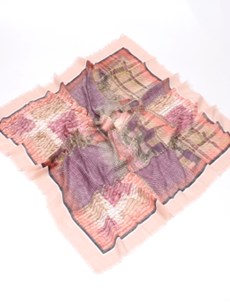 Foulard carré - multicolore rose pâle