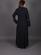 Abaya évasé Uzunlar - noir