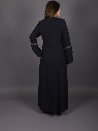 Abaya évasé Uzunlar - noir