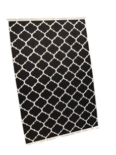 Tapis 180x280cm Rixos lavable antidérapant noir  X-0047