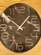 Horloge murale effet  marbré - noir/gris 30cm