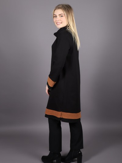 Tunique à col roulé avec effet cuir marron Kemal aydin