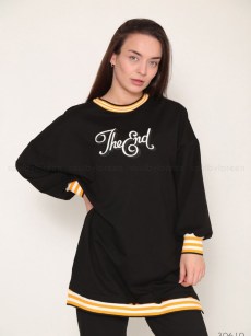 Pull simple Loreen 30619 - noir/jaune