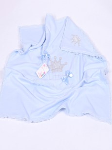   Couverture matelassée brodée Beren Bébé Bleu