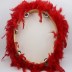 Tambourin à plume pour mariage - rouge