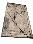 Tapis 80X150cm Rixos lavable antidérapant gris/noir X-00020