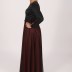Robe longue simple Garize - bordeaux/noir