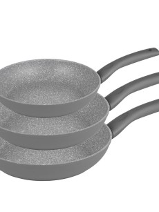 Set de casseroles 3 pièces gris Almina