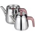 Amboss Diamond Théière, Couleur de Manche Rose, En inox, Fond en Acier, 1,2 L de Thé, 1,5 L D'eau